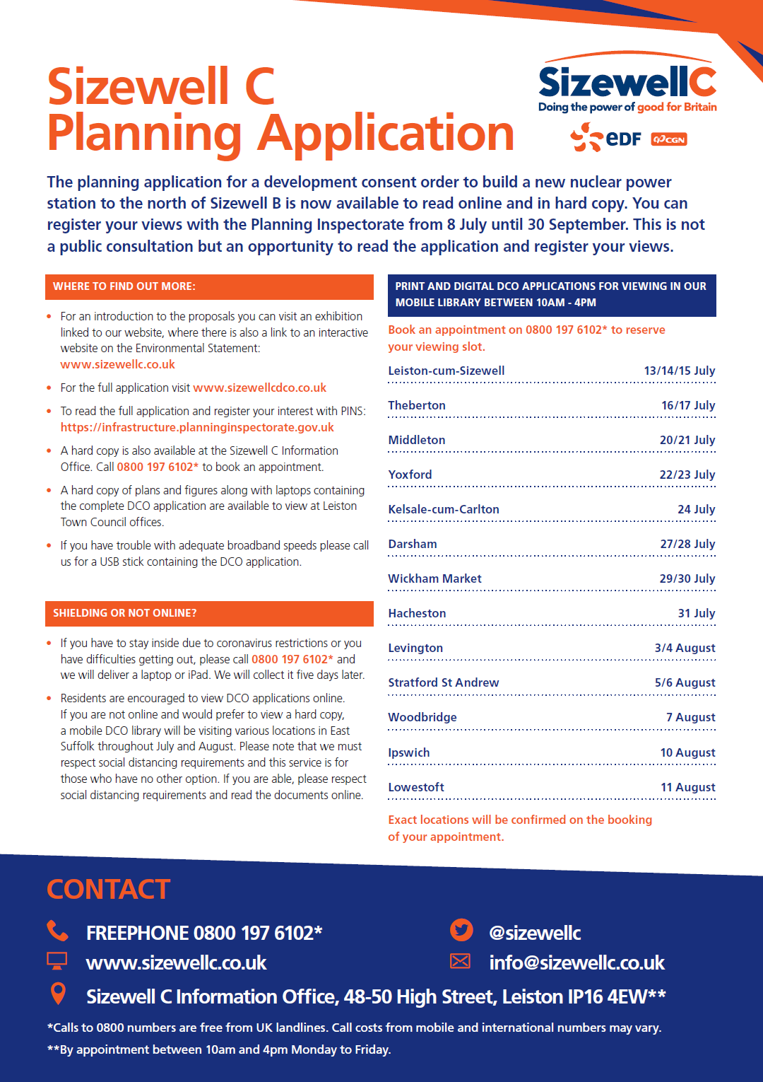 Sizewell C DPO Pre-examination Phase Information Bus Service