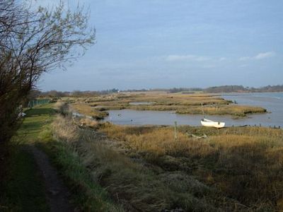 River wall looking north