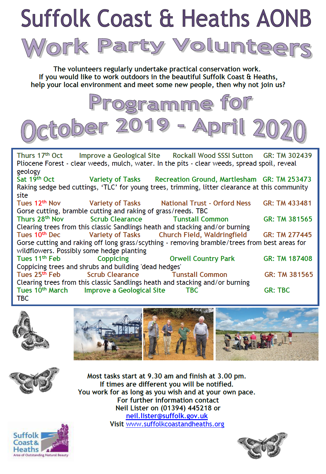 AONB Volunteer Works Programme Oct 19-Apr 20